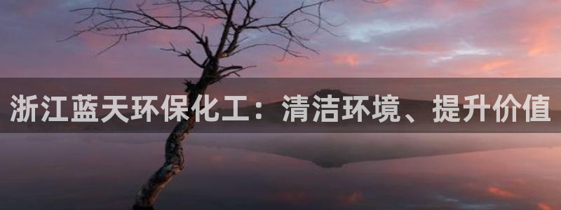 亿万先生手机网：浙江蓝天环保化工：清洁环境、提升价值
