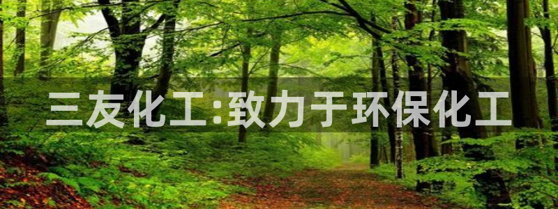亿万国际：三友化工:致力于环保化工