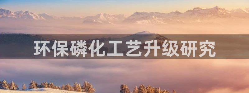 亿万下载徐家汇朋友圈说说：环保磷化工艺升级研究